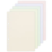 マルマン A5 ルーズリーフ 5mm方眼罫 60枚 くすみカラーアソート L1332-99 1セット（5冊）