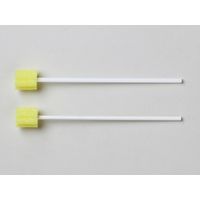 口腔ケアスポンジ スポンジブラシ やわらかめ 爽快スポンジ プラスチック軸 1240976  1ケース（50本入×6袋）介護 ハクゾウメディカル