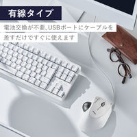 トラックボール マウス 有線 IST 5ボタン 人工ルビーユニット 白 M-IT10URWH エレコム 1個