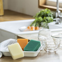 亀の子スポンジ DO 高品質 角型 キッチンスポンジ 抗菌加工 クリーム 1個 亀の子束子西尾商店