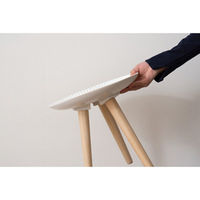 東谷 トレーテーブルM ホワイト LFSー191C 164637 1脚（直送品）