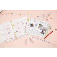 水性ペンで書けるマスキングテープ スリム 手帳デコ 日付 ドローイング3柄セット maste(マステ)(R) MST-FA22-I マークス 10個