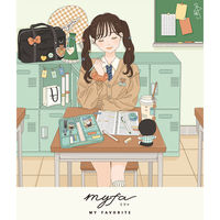 myfa（ミファ）デコレーションポーチ チャコールブラック 1セット（4個） LIHIT LAB.（リヒトラブ）