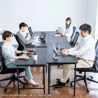 サンワサプライ マルチワークデスク 幅1000×奥行600×高さ720mm ブラック×ブラック SH-MX1060BK 1台（直送品）