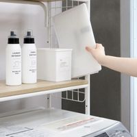 Sheersto ランドリー収納 ケースL タオル・ボトル収納 クリア 幅30×奥行40×高さ20cm 1個 東和産業