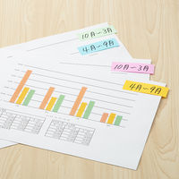 【アウトレット】再値下げ 【旧品】アスクル 強粘着ふせん 75×25mm パワーパステル 1箱（50冊入） オリジナル