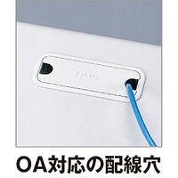 プラス スチールOAデスク フラットライン＋(プラス) 平机 引出付 ホワイト/ホワイト 幅1000×奥行800×高さ720ｍｍ 1台(2梱包)