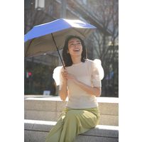 SMV JAPAN 7本骨遮光折りたたみ傘 江戸 紅掛空色×なじむ菊 SMV-41975 1本（直送品）