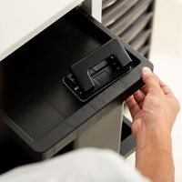 JEJアステージ リセスタイル テーブルワゴンミニ3段 ブラック 幅400×奥行250×高さ625mm 1台