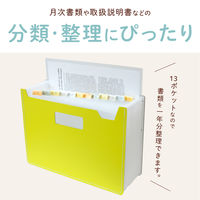 セキセイ パピエリ ドキュメントスタンド A4 13P グリーン FB-2380-30 1冊