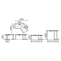 【組立設置込】コクヨ シークエンス 120°ブーメラン ベーシック 舟底エッジ ミディアム×白 DSE-LZF1212B-SWP22 1台（直送品）