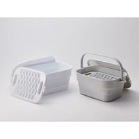 伊勢藤 折りたためるつけ置き洗いバケツ グレー I-617 1個