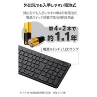 ワイヤレスコンパクトキーボード パンタグラフ式 薄型 ブラックTK-FDP099TBK/EC エレコム 1個（直送品）