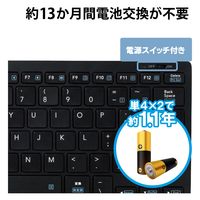 Bluetoothミニキーボード パンタグラフ式 ブラックTK-FBP102BK/EC エレコム 1個（直送品）
