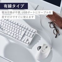 トラックボール マウス 有線 IST 5ボタン ベアリングユニット 白 M-IT11URWH エレコム 1個（直送品）