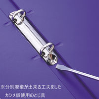 リヒトラブ　リングファイル　A4ヨコ　背幅36mm　青　F874U