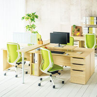 アール・エフ・ヤマカワ ユピタデスク 平机 引出し無し ナチュラル 幅1400ｘ奥行600ｘ高さ720mm 1台（2梱包）