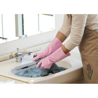 【ビニール手袋】 ショーワグローブ 「現場のチカラ」 簡易包装ワーキング中厚手 ピンク S 1セット（30双：5双入×6袋）  オリジナル