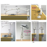 アスカ テレホンスタンド フレックス 200×405×524mm TS8802 1台