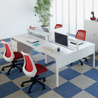 イトーキ サリダLFデスク フリーアドレスデスク 引出し無し ダーク 幅6000×奥行1400×高さ720mm 1台（15梱包）