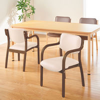 アイリスチトセ 福祉用イス ダークフレーム/アイボリー MD-V-DBR-IV スタッキング リーズチェア 介護 安定 幅520mm 座面高420mm