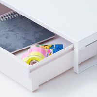 リヒトラブ　机上台＜幅390mm・引出し付＞　白　A7341-0　1セット（3台）