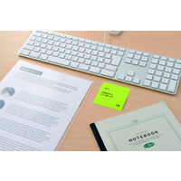 スリーエム(3M) ポストイット ふせん 付箋 強粘着 罫線入りノート 75mm×75mm ネオンカラー5色 1パック（10冊入）