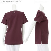 ナガイレーベン 男女兼用スクラブ ボルドー M LBL-4372 1枚　スクラブ