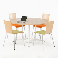 アール・エフ・ヤマカワ プライウッドチェア（パッド座） オレンジ 1箱（4脚入） 幅495mm キャスター無し スタッキング