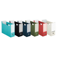 コクヨ　ファイルボックス　＜NEOS＞　A4ヨコ　背幅102mm　ブラック　A4-NELF-D　1セット（4冊）