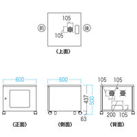 サンワサプライ　19インチマウントボックス（H500・8U）　CP-101　（直送品）