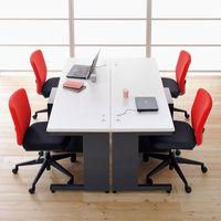 プラス スチールOAデスク フラットライン　サイドキャビネット2段　ダークエルグレー　幅396×奥行577×高さ605mm　1台