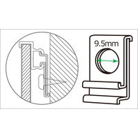日学　アルミ枠ライトフレームホワイトボード　行動予定表縦　445×890mm　LT-315K