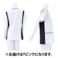 ナガイレーベン 男女兼用上衣 Tピンク L FT-4492 1枚　スクラブ