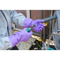 【ビニール手袋】 ショーワグローブ ナイスハンドミュー厚手 バイオレット L 1セット（10双：1双入×10袋）