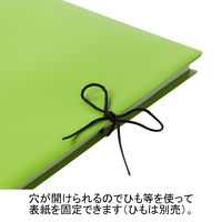 背幅伸縮ファイル　PP製　A4タテ　グリーン　アスクル  オリジナル