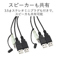 エレコム　USBパソコン切替器（PC2台切替） ミニD-sub15pin(RGB)接続タイプ　KVM-KUS　1個（直送品）