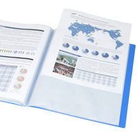 コクヨ　クリヤーブック（ウェーブカット・固定式）　A3タテ40ポケット　青　ブルー　ラ-T573B　1冊