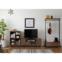 佐藤産業 Cerise POWRY（ポーリー） テレビ台 ローボード ブラウン 幅1200×奥行398×高さ462mm PW46-120L_BR 1台（直送品）