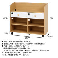 NORM ランドセルラック NA×WH ナチュラル 幅730×奥行290×高さ820mm 97606 1台 不二貿易（直送品）