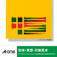 エーワン（A-one）屋外でも使えるラベルシール 光沢フィルム レーザー 耐水 シール ステッカー A4 イエロー ノーカット 10シート 31038