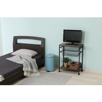 不二貿易 スチール ラウンドペダルペール 12L スモークブルー 34743 1個