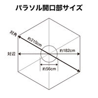 タカショー ウッドパラソル 2.1m ベージュ PAL-21B 1個