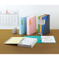 コクヨ 学校プリント用ガバットファイル A4タテ 青 フ-SC190NB 1セット(10冊)