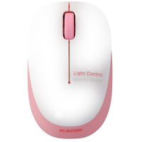 ワイヤレスマウス 無線 2.4GHz 3ボタン ブルーLED 軽量 小型 ピンク M-BL20DBPN エレコム 1個