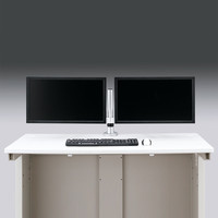 サンワサプライ 水平垂直液晶モニターアーム（2面） CR-LA1007N 1台（直送品）