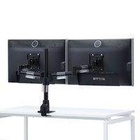 サンワサプライ 水平多関節液晶モニタアーム(左右2面) CR-LA1502BK 1台（直送品）