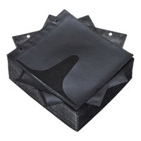 サンワサプライ DVD・CD不織布ケース(リング穴付・ブラック) FCD-FR100BKN 1セット(100枚入)（直送品）