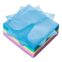 サンワサプライ DVD・CD不織布ケース(リング穴付・5色ミックス) FCD-FR100MXN 1セット(100枚入)（直送品）