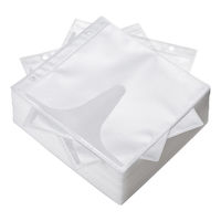 サンワサプライ DVD・CD不織布ケース(リング穴付・ホワイト) FCD-FR100WN 1セット(100枚入)（直送品）